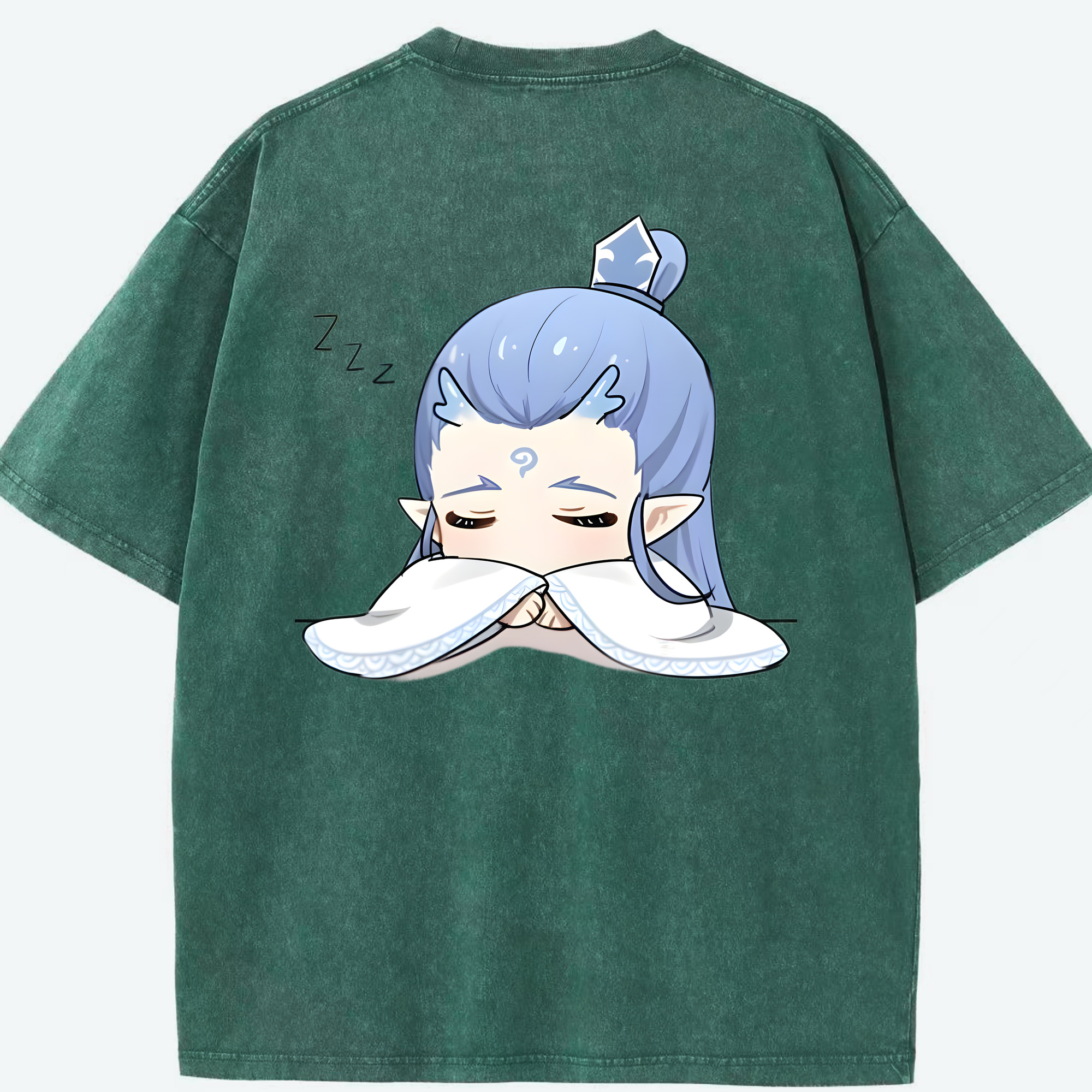 （画像用） Ne Zha 2 ナタ 魔童の大暴れ 綿100% ヴィンテージ風 半袖Tシャツ（背面プリント）